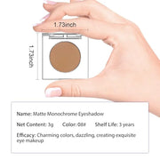 Monochrome Pressed Eyeshadow, Waterproof Neutral Powde Mini Eyeshadow, sombras para ojos, Talc, Paraben & Cruelty Free (H0...
