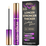 Enhancing Lash Serum for Eyelash Growth with Keratin and Biotin Peptides, Hyaluronic Acid, Creatine for Longer, Fuller, Th...