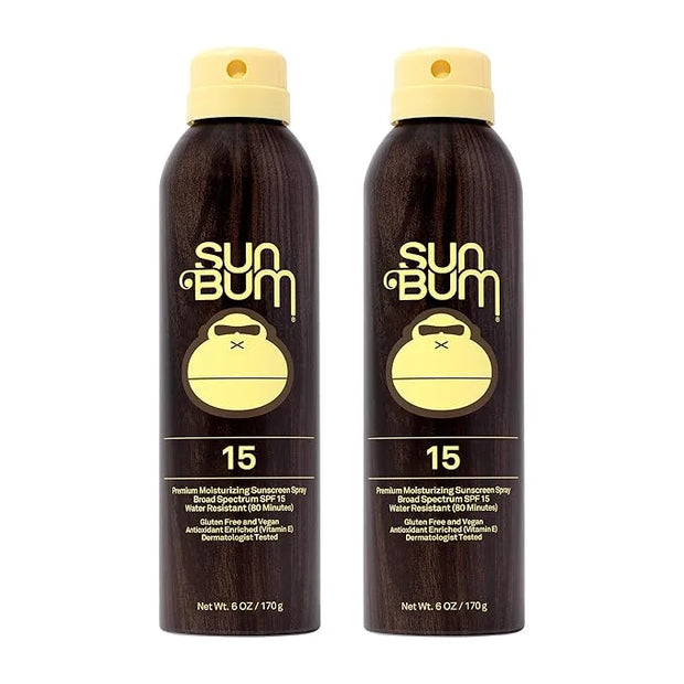 Sun Bum Original SPF 15 Sunscreen Body Spray | Broad Spectrum Moisturizing Sunblock with Vitamin E | Hawaii 104 Act Compli...