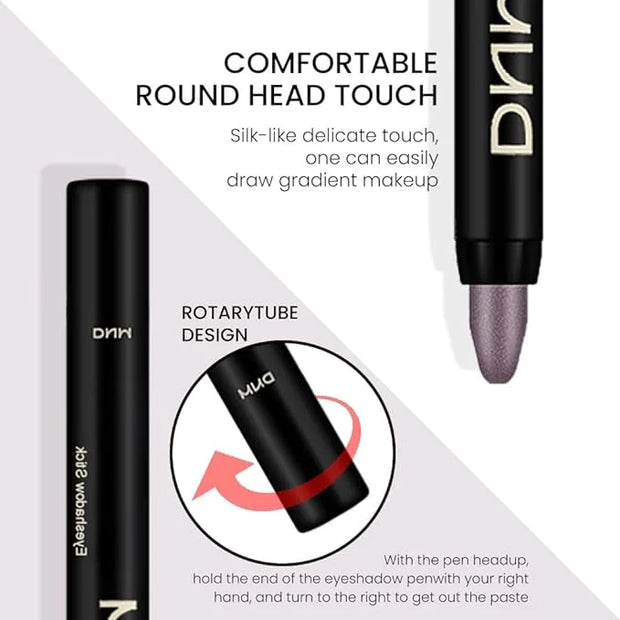 Kaely 2Pcs Cream Eyeshadow Sticks Set for Eyes Waterproof,Cocoa Shimmer & Smoky Amethyst Shimmer Matte Eye shadow Stick Pe...