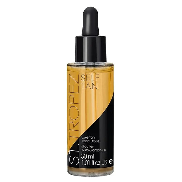 St.Tropez Luxe Tan Tonic Glow Drops, 5-in-1 Face Self Tanning Drops, Niacinamide, Hyaluronic Acid, Vitamin C & E, Vegan, N...