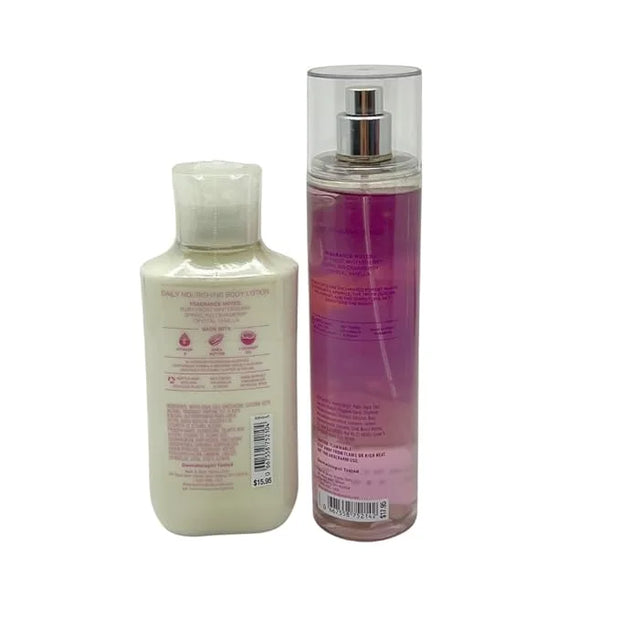 Bath & Body Works WINTERBERRY WONDER 2pc bundle - Fine Fragrace Mist & Body Lotion - Gift set with a Red Bow for Holidays ...