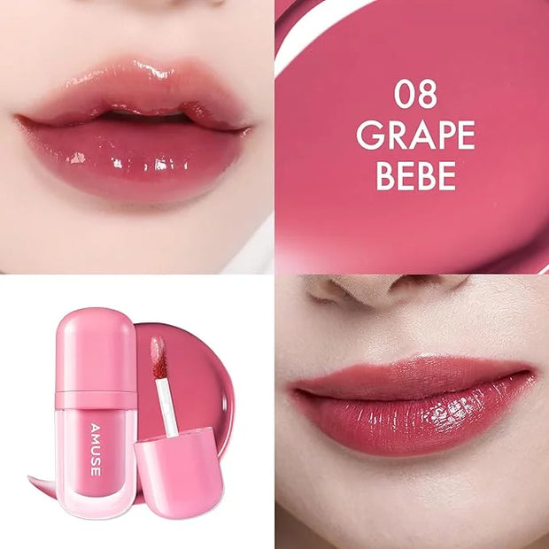 Amuse SEOUL BEBE TINT - 08 GRAPE BEBE | 24-hour Long-lasting Lip Stain, Plumping, Hydrating, Moisturizing, No Peel Off, Li...