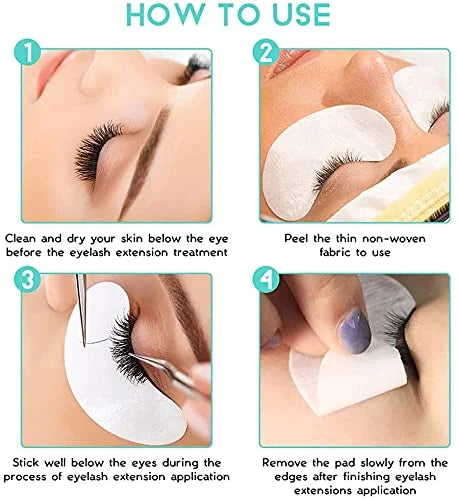 Eyelash Extension Gel Patches Kit Under Eye Gel Pads Eyelash Extension Pads Lint Free False Eyelash Lash Extension Makeup ...
