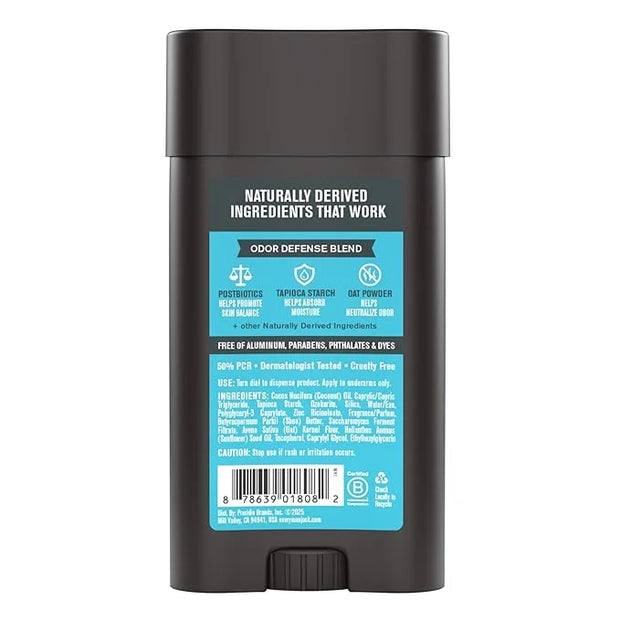 Every Man Jack Men's Pro Deodorant - 48-Hour Odor Defense Blend - Aluminum Free - Contains Postbiotics, Tapioca Stach & Oa...
