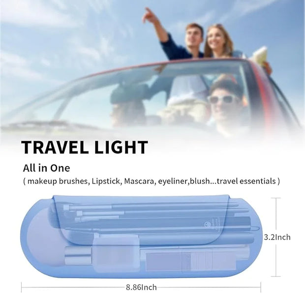 Silicone makeup brush holder travel