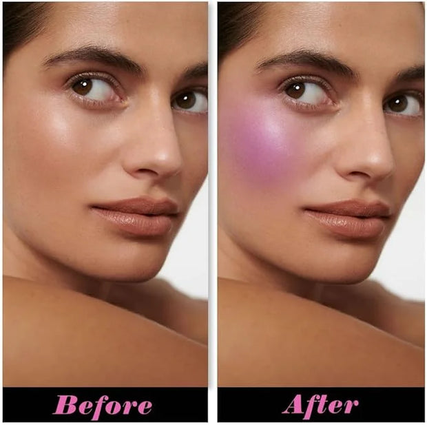 Single Purple Matte Blush for Cheeks Face Blushes Makeup Palette, Rose Bean Monochrome Cream Blushes Palette Makeup for Ol...