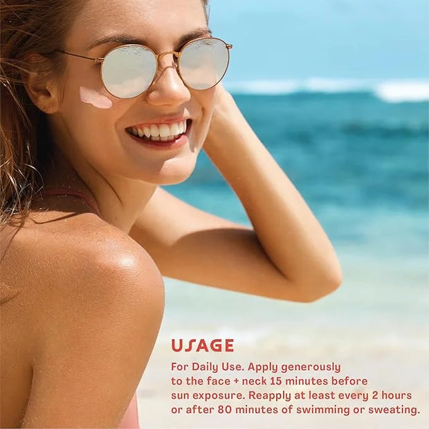 Premium Sheer Mineral Sunscreen for Face - SPF 30 Sunscreen Moisturizer Face, Zinc Oxide Sunscreen, Reef Safe Sunscreen, T...