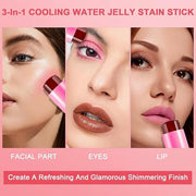 Jelly Blush Stick,Jelly Stain Stick,Lightweight Long Lasting Cheek Stick,Lightweight