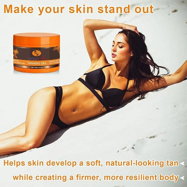 Intensive Tanning Gel SPF0 150 ml, Carrot Tanning Gel, Brown Tanning Gel, Natural Tanning Accelerator Cream Gel for Sunbed...