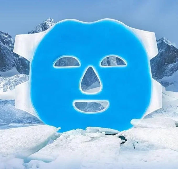 Ice Face Mask Reusable,Cold Hot Compress Gel Ice Facial Mask with Gel Beads,Face SPA for Woman Sleeping Reduce Eye Puffine...