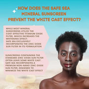 Safe Sea Zinc Oxide Sunscreen SPF50 | Clear Mineral Face Sunscreen Without White Cast | Anti-Jellyfish Sting Protective Lo...