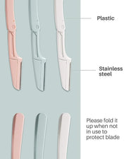 Eyebrow Razors for Women, 15 Pcs Safe Dermaplane Razor, Dermaplaning Tool for Face, Foldable Eyebrow Razor for Women and M...
