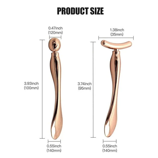 2PCS Metal Eye Cream Applicator Wand Stick, Massager Skin Care Tools, Face Roller Massager Tool,Eye Massage Wand Stick Gir...