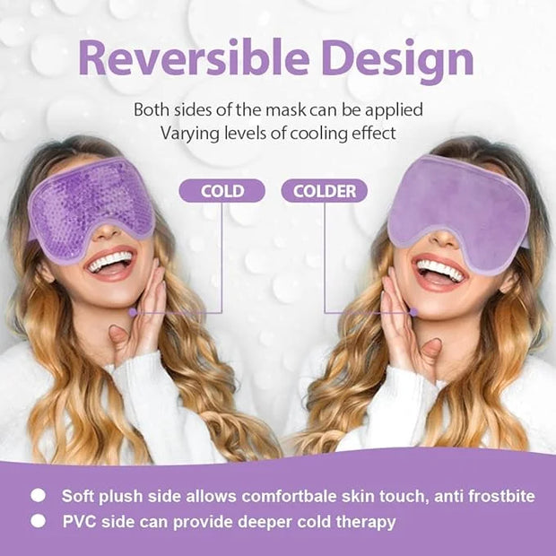 NEWGO Bundle of Gel Eye Mask and Headache Ice Pack Purple - Product Image