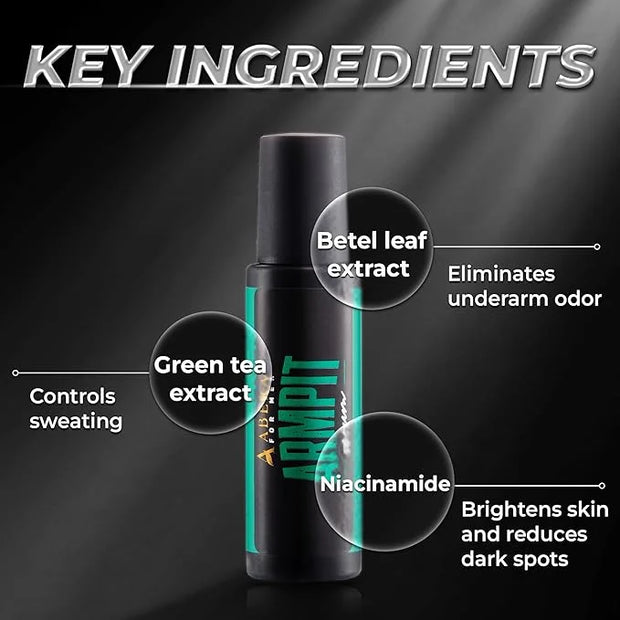 Combo exclusively for men Abera Eye Roller Serum With Mint Essence - Abera Armpit Roller - Product Image