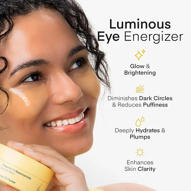 Vitamin C Niacinamide Eye Patches: Brightening & Glowing Under Eye Mask with Tranexamic Acid Caffeine Hyaluronic Acid - Ko...