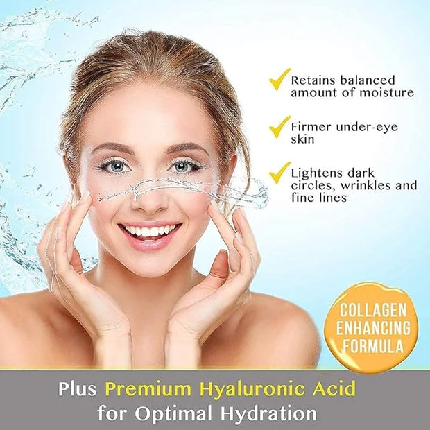 Eye Mask, 60 Pairs Collagen Under Eye Patches, Crystal Eye Gel Pads Treatment for Reducing Dark Circles, Lighten Wrinkles ...