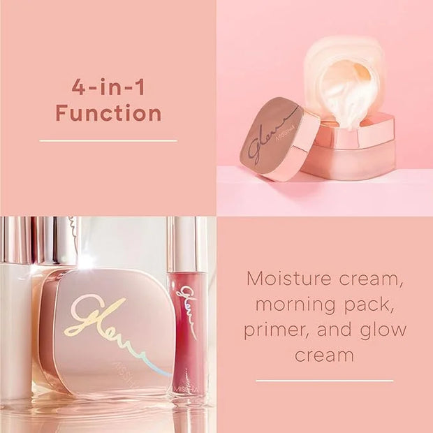 MISSHA Glow Skin Balm 1.69 fl oz/ 50ml 4-in-1 Primer, Moisturizing Cream, Morning Pack, Luminizing Cream for a Flawless Na...