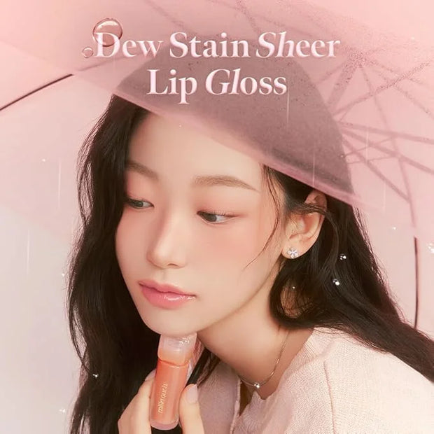 MILKTOUCH Dew Stain Sheer Lip Gloss (01 Morning Haze, 0.14 Fl Oz (Pack of 1)) - Product Image