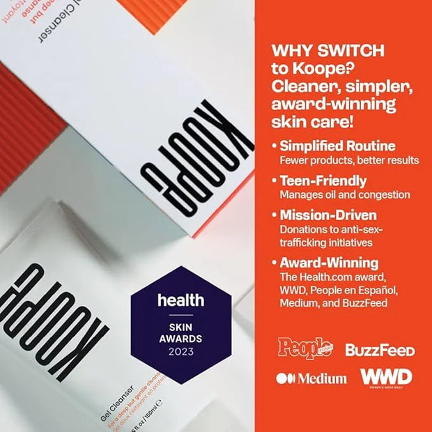 Koope Middleweight Face Cream, Moisturizer For All Skin Types, Balanced Hydration with Hyaluronic Acid, Baobab Oil, Anti-P...