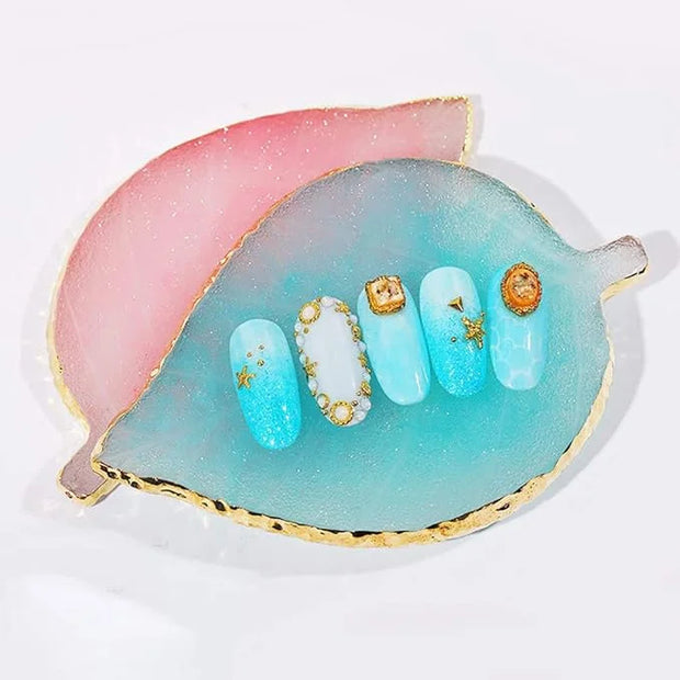 1 Pcs Leaf Resin Nail Art Palette Painting