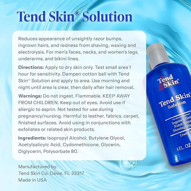 Tend Skin Razor Bump, Ingrown Hair Solution for Unsightly Razor Bumps, Ingrown Hair and Razor Burns, Post Shaving and Waxi...