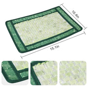 Jade Eye Mask&Energy Pillow Cover - Jade Massage Design for Relaxation Eye Mask Hot & Cold Therapy to Reduce Wrinkles, Puf...