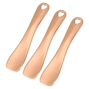 VOCOSTE 3 Pcs Makeup Spatula Mini Spoon, Eye Cream Massage Sticks Beauty Scoop, for Facial Cosmetic Face Cream, Heart Shap...