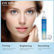 5% Caffeine Eye Serum,Moisturizing Eye Cream with 360° Massage Roller Ball,Anti-Aging Moisturizing Eye Serum for Dark Circ...