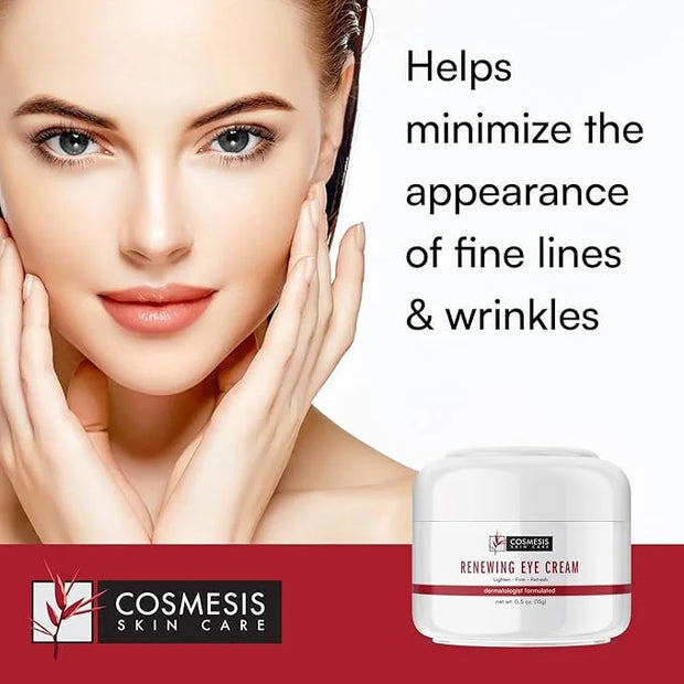 Renewing Eye Cream - Minimize Fine Lines, Promote Hydration & Skin Rejuvenation with Plant-Based Formula - 0.5oz - Product...