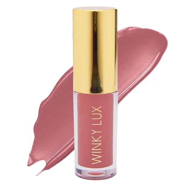 Winky Lux Very There Lip Oil, Hydrating Nude Pink Tint with Jojoba Oil, Non-Sticky Glossy Lip Oil, Tinted Pink Gloss for J...