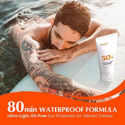 Sexymix Tattoo Sunscreen Lotion, Tattoo Aftercare SPF 50 90mL Sunscreen Lotion, Waterproof, Prevents Tattoo Fading, Non-Gr...