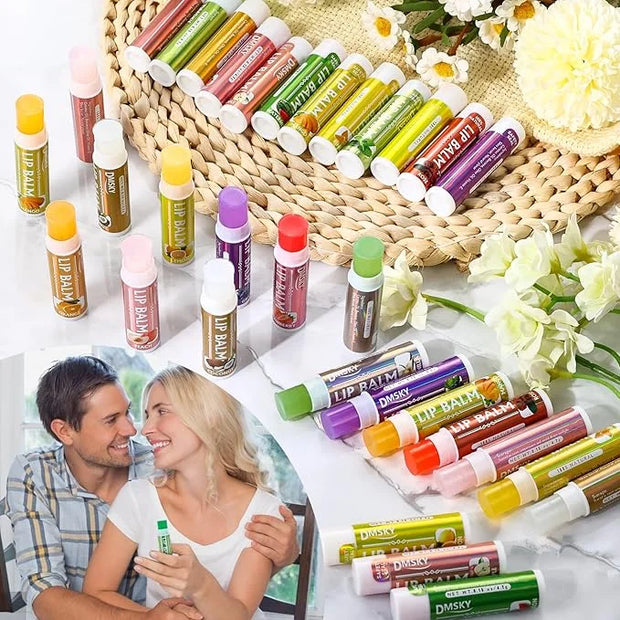 Dmsky Lip Balm 30 Pack, Colorful