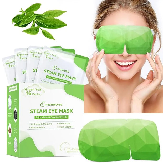 16 Packs Steam Eye Mask, Heated Eye Mask for Sleeping, Warm Compress for Eyes, Self Heating Disposal Eye Mask Comfortable ...