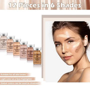 BB Facial Glow Serum Starter Kit Hyaluronic Acid Essence Foundation Skin Care Kit 0.27oz 6 Vials, Combined With Niacinamid...