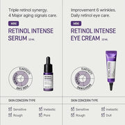 SOME BY MI Retinol Intense Trial Kit - Serum and Eye Cream, 0.33Oz - Mild Korean 0.1% Retinol Face Serum and Eye Cream for...
