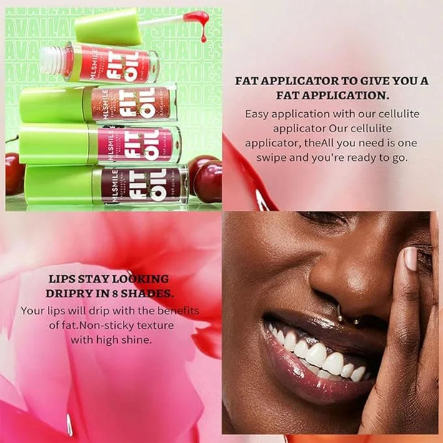 4 Colors Lip Oil Lip Glaze, Hydrating Lip Glow Oil Fit Oil Lip Care, Shiny Transparent Lip Gloss Plumping,Long Lasting Nou...