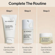 Honest Beauty Sensitive Skin Calm + Renew Eye Balm | Moisturizing + Firming | Hypoallergenic, Fragrance Free, Vegan | 0.5 ...