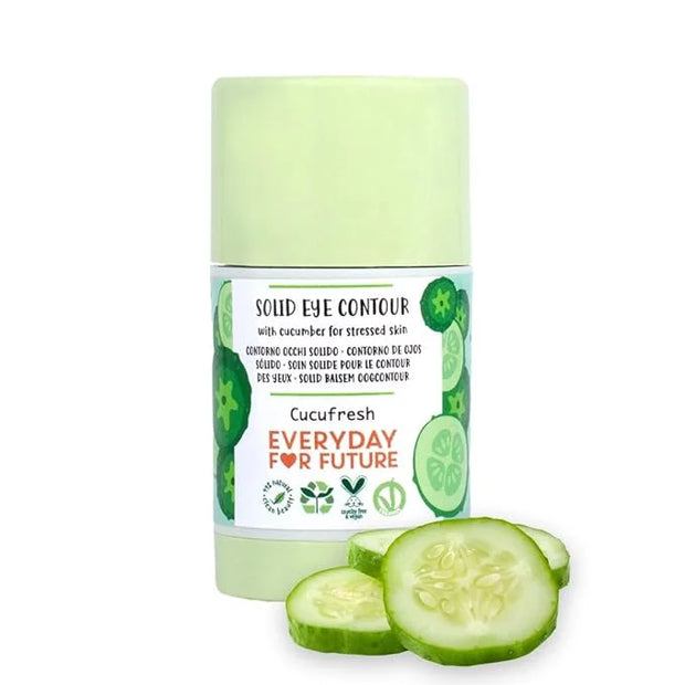 Cucumber Solid Eye Contour Serum Stick | Cooling Eye Serum Stick | Vegan & Cruelty Free Eye Serum Stick | 99% Natural Eye ...