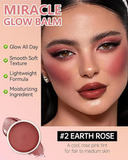 Multi Glow Balm, Miracle Glow Balm Tinted Face Creamy Blush for Women Cheeks Lip Eye, Hydrating Lightweight & Blendable Co...