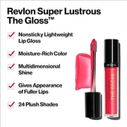 REVLON Lip Gloss, Super Lustrous The Gloss, Non-Sticky, High Shine Finish, 247 Desert Spice, 0.13 Oz (Pack of 4) - Product...