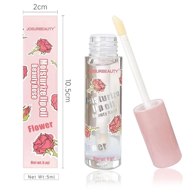 Hydrating Lip oil for women - clear lip gloss oil, Plumping Lip Oil for Dry Lip and Lip Care, Non-Sticky Long Lasting Lip ...
