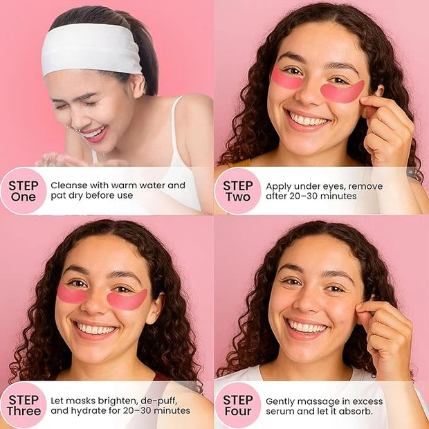 Under Eye Patches for Puffy Eyes & Dark Circles - Deep Hydration, Smooth Fine Lines, Anti-Wrinkles Patches, Enriched with ...
