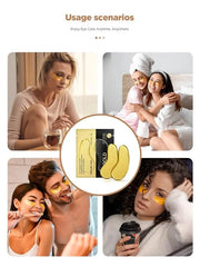 Under Eye Patches, 20 Pairs 24K Gold Eye Patches For Puffy Eyes, Under eye Bags, Wrinkles, Nourish Skin, Eye Masks With Co...