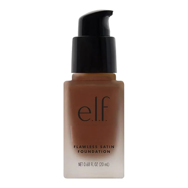 e.l.f. Flawless Satin Foundation, Lightweight & Medium Coverage, Semi-Matte Finish, Vegan & Cruelty-Free, Espresso, 0.68 F...
