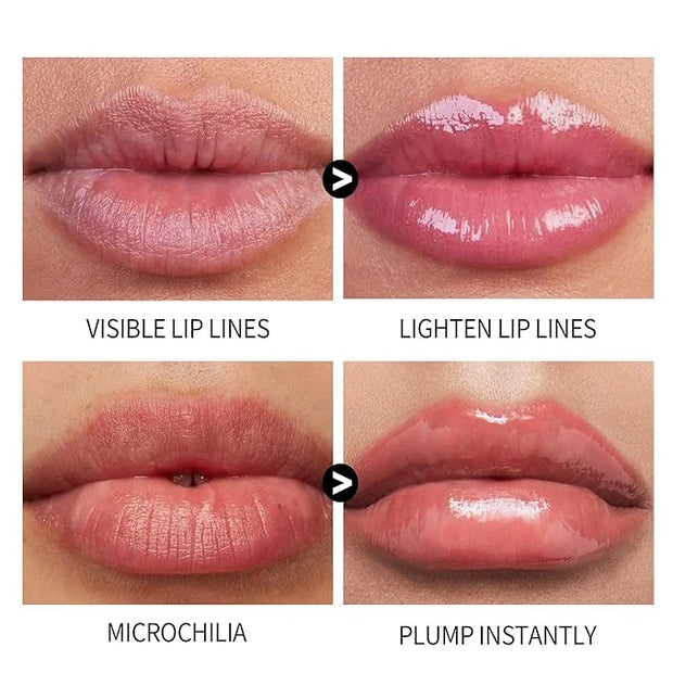 Lip Plumping Lip Gloss, High-Shine & Volumizing Lip Plumping Lip Glass Mirror Lip Glaze Lip Makeup, Long-lasting moisturiz...
