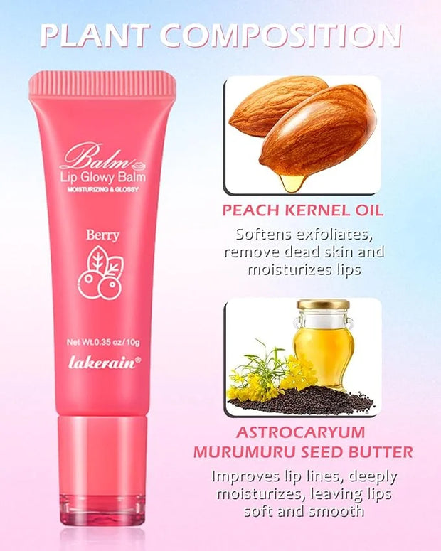 Hydrating Lip Glowy Balm, Ultra-Nourishing Lip Balm-02#Berry