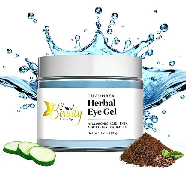 Eye Cream for Dark Circles, Anti-Aging Herbal Eye Gel with Hyaluronic Acid, Caffeine, Coffee, and Shea - Best for Puffines...