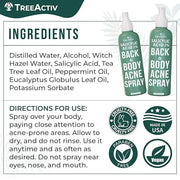 Salicylic Acid Back & Body Acne Spray, Back Acne Solution For Women And Men, Acne Body Spray with Tea Tree Oil, Fast-Dryin...